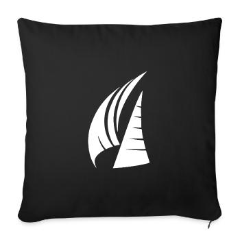 Two elegant sails for cool skippers and captains - Sofa pillowcase 17,3'' x 17,3'' (45 x 45 cm) - black - Front