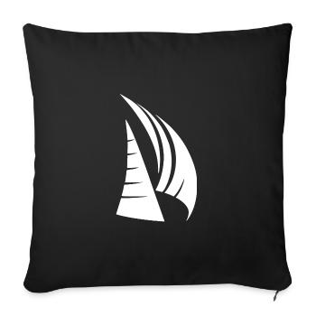 Elegant sails for cool skippers and captains - Sofa pillowcase 17,3'' x 17,3'' (45 x 45 cm) - black - Front