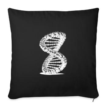 Twisted Möbius Loop Chain DNA Möbius Ribbon - Sofa pillowcase 17,3'' x 17,3'' (45 x 45 cm) - black - Front