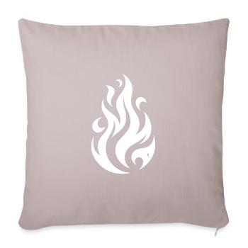 Tribal Tattoo Flames Fire Illustration Design - Sofa pillowcase 17,3'' x 17,3'' (45 x 45 cm) - light taupe - Front