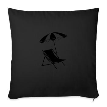 parapluie - Housse de coussin décorative 45 x 45 cm - noir - Devant
