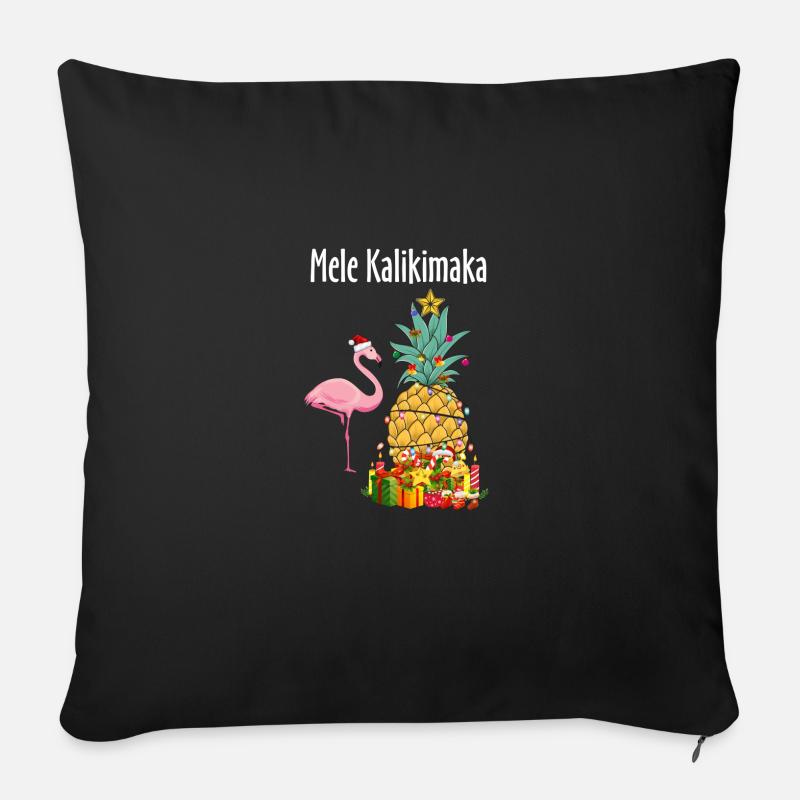 Mele Kalikimaka - Sofakissenbezug 45 x 45 cm - Schwarz