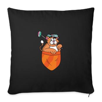 Funny Golf Golfer Sport Spaß Liebhaber - Sofakissenbezug 45 x 45 cm - Schwarz - Vorne
