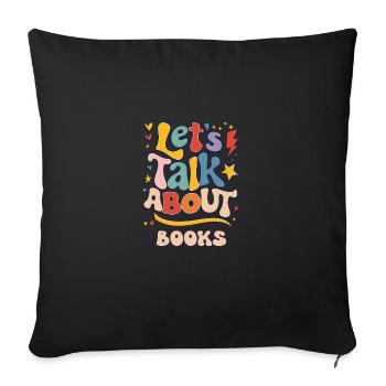 Let's Talk About Books Colorful Retro Style - Sofa pillowcase 17,3'' x 17,3'' (45 x 45 cm) - black - Front