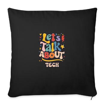Parlons du design des passionnés de technologie - Housse de coussin décorative 45 x 45 cm - noir - Devant