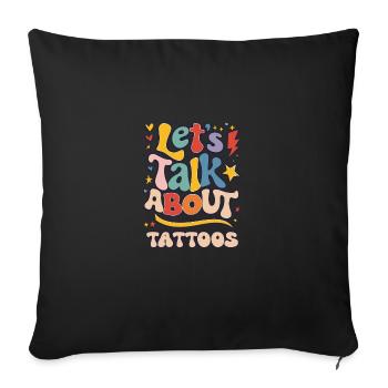 Parlons de tatouages Colorful Vibe - Housse de coussin décorative 45 x 45 cm - noir - Devant