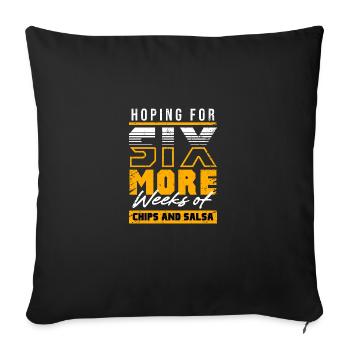 En espérant six semaines de plus de frites et de salsa - Housse de coussin décorative 45 x 45 cm - noir - Devant