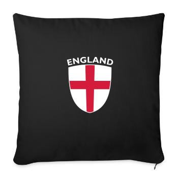 ENGLAND SHIELD - Sofa pillowcase 17,3'' x 17,3'' (45 x 45 cm) - black - Front