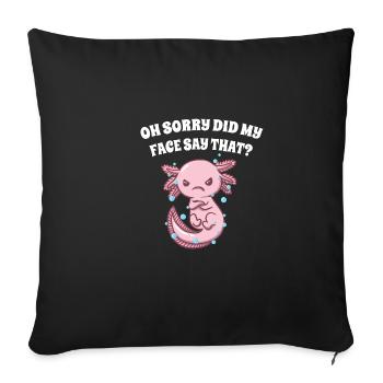 Oh, désolé, mon visage a ce drôle - Housse de coussin décorative 45 x 45 cm - noir - Devant