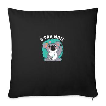 G'Day Mate Australia Koala Love Australia - Sofa pillowcase 17,3'' x 17,3'' (45 x 45 cm) - black - Front
