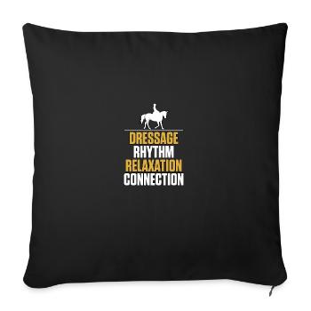 Dressage Rythme Relaxation Connexion Dressur - Housse de coussin décorative 45 x 45 cm - noir - Devant