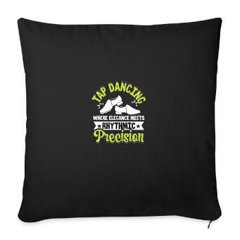 Claquettes où l’élégance rencontre le rythme - Housse de coussin décorative 45 x 45 cm - noir - Devant