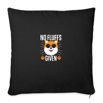 Pas de peluches données Spitz miniature de Poméranie mignon - Housse de coussin décorative 45 x 45 cm - noir - Devant