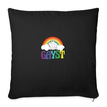 GAYST LGBT Gay Helloween - Housse de coussin décorative 45 x 45 cm - noir - Devant
