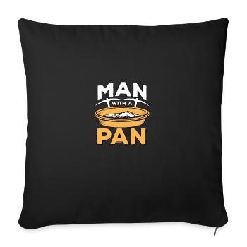 L’homme à la casserole pour les chercheurs d’or Mineurs - Housse de coussin décorative 45 x 45 cm - noir - Devant