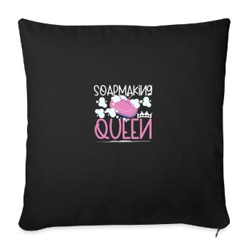 Soap Making Queen Seifenherstellung Seifenmachen - Sofa pillowcase 17,3'' x 17,3'' (45 x 45 cm) - black - Front