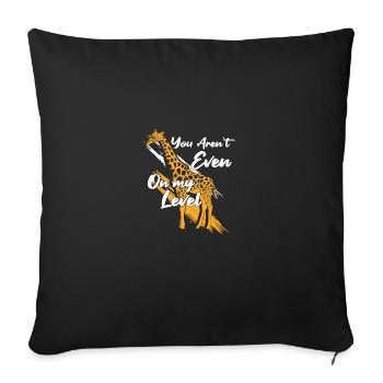 Tu n’es même pas à mon niveau Lunettes de soleil girafe - Housse de coussin décorative 45 x 45 cm - noir - Devant
