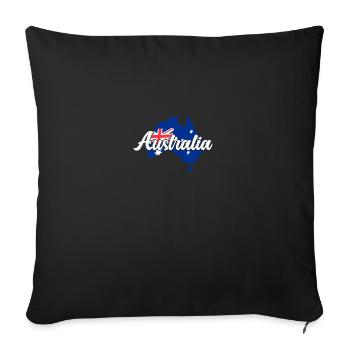 Australie Continent Australie Pays Hommes Femmes - Housse de coussin décorative 45 x 45 cm - noir - Devant