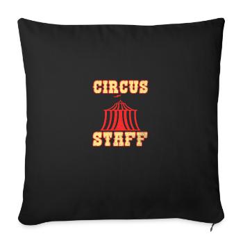 Personnel de cirque pour hommes Personnel de cirque féminin - Housse de coussin décorative 45 x 45 cm - noir - Devant