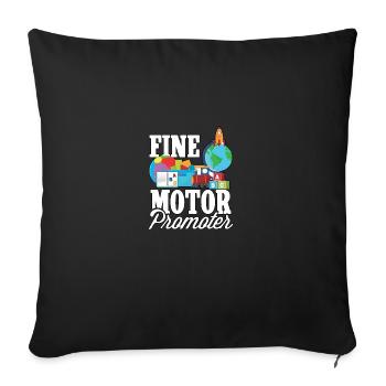 Fine Motor Promoter for Occupational Therapists - Sofa pillowcase 17,3'' x 17,3'' (45 x 45 cm) - black - Front
