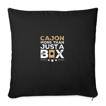Cajon More Than Just A Box Kachon - Sofakissenbezug 45 x 45 cm - Schwarz - Vorne