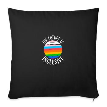 L’avenir est inclusif LGBT Pride Droits des homosexuels - Housse de coussin décorative 45 x 45 cm - noir - Devant