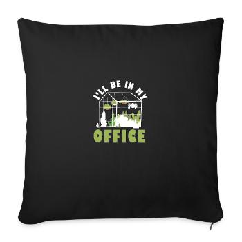 Greenhouse, Garden, Plants, Lover, Gardening - Sofa pillowcase 17,3'' x 17,3'' (45 x 45 cm) - black - Front