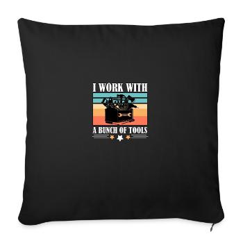 Gluten Got Me Tootin Gluten Intolerance - Sofa pillowcase 17,3'' x 17,3'' (45 x 45 cm) - black - Front