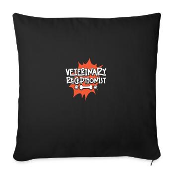 Veterinary Receptionist Veterinary Assistant - Sofa pillowcase 17,3'' x 17,3'' (45 x 45 cm) - black - Front