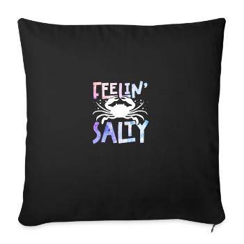 Feelin' Salty for Maryland Cancer Seafood - Sofa pillowcase 17,3'' x 17,3'' (45 x 45 cm) - black - Front