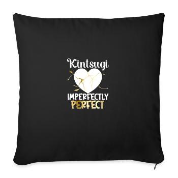 Kintsugi Kintsukuroi imparfaitement parfait - Housse de coussin décorative 45 x 45 cm - noir - Devant