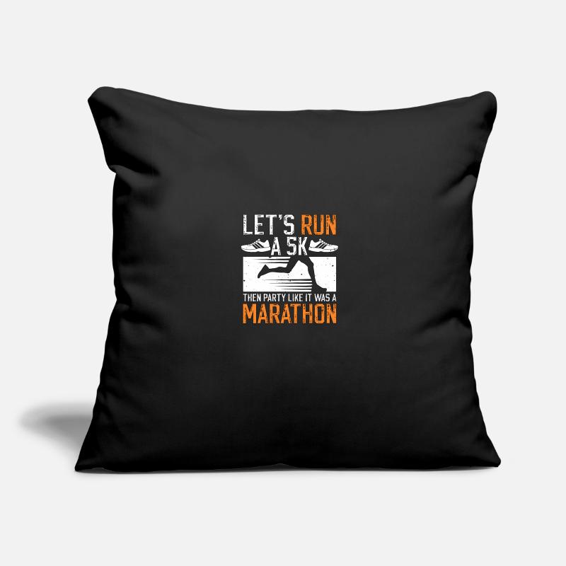 Lets Run A 5k For Runners Running Half Marathon Sofa pillowcase 17,3'' x 17,3'' (45 x 45 cm)