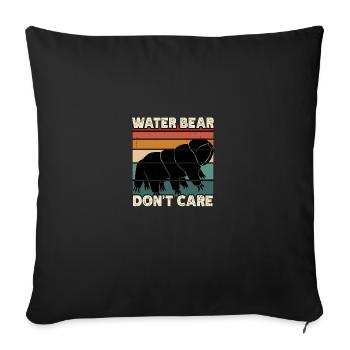 Water Bear Don't Care Microbiology Water Bear - Sofa pillowcase 17,3'' x 17,3'' (45 x 45 cm) - black - Front