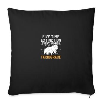 Five Time Extinction Event Winner Microbiology - Sofa pillowcase 17,3'' x 17,3'' (45 x 45 cm) - black - Front