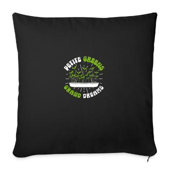 Petite Greens Grand Dreams Jardinage Micro-pousses - Housse de coussin décorative 45 x 45 cm - noir - Devant