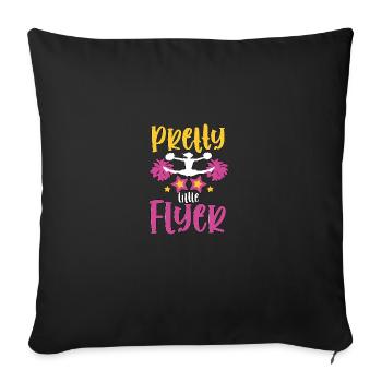Pretty Little Flyer Cheerleading Cheerleader - Sofa pillowcase 17,3'' x 17,3'' (45 x 45 cm) - black - Front
