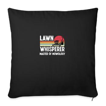 Lawn Whisperer Master Of Mowology Gardening - Sofa pillowcase 17,3'' x 17,3'' (45 x 45 cm) - black - Front