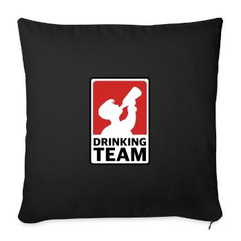 Drinking Team | Beer, BBQ, Party, Summer, Sun - Sofa pillowcase 17,3'' x 17,3'' (45 x 45 cm) - black - Front