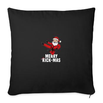Funny Christmas Karate Santa Merry Kickmas Gift - Sofa pillowcase 17,3'' x 17,3'' (45 x 45 cm) - black - Front