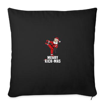 Funny Christmas Karate Santa Merry Kickmas Gift - Sofa pillowcase 17,3'' x 17,3'' (45 x 45 cm) - black - Front