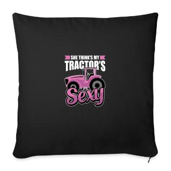 She Think´s My Tractor´s Sexy For Tractor Kids - Housse de coussin décorative 45 x 45 cm - noir - Devant