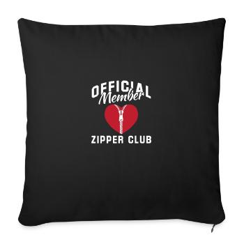Membre officiel Zipper Club Cardio cardiologue - Housse de coussin décorative 45 x 45 cm - noir - Devant