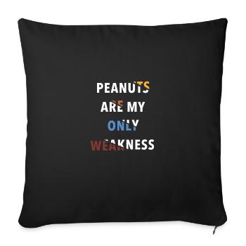 Sensibilisation à l’allergie aux arachides et aux noix - Housse de coussin décorative 45 x 45 cm - noir - Devant