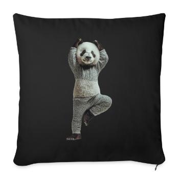 Panda - Sofakissenbezug 45 x 45 cm - Schwarz - Vorne