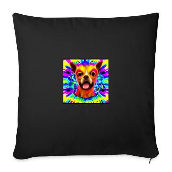 High Chihuahua in Digital Art - Sofa pillowcase 17,3'' x 17,3'' (45 x 45 cm) - black - Front