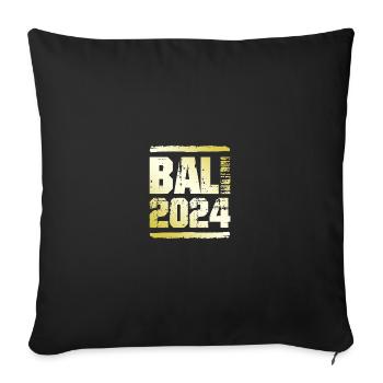 Bali 2024 Médaille d’or - Housse de coussin décorative 45 x 45 cm - noir - Devant
