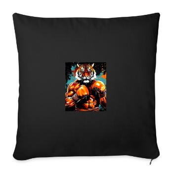 Boîtes Boxer Tigre - Housse de coussin décorative 45 x 45 cm - noir - Devant