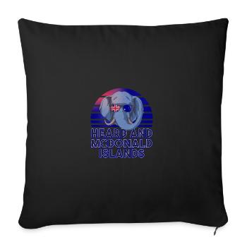 Îles Heard et McDonald - Housse de coussin décorative 45 x 45 cm - noir - Devant