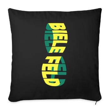 Bielefeld Deutschland Stadt Skyline Schrift Bunt - Sofakissenbezug 45 x 45 cm - Schwarz - Vorne