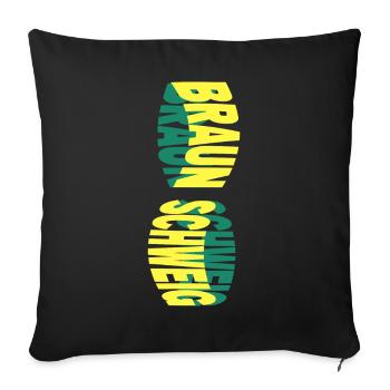 Braunschweig Germany City Font Colorful - Sofa pillowcase 17,3'' x 17,3'' (45 x 45 cm) - black - Front
